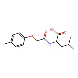 (2-(p-Tolyloxy)acetyl)-L-leucine structure