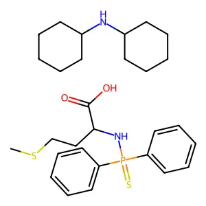 N-(Diphenylphosphorothioyl)-S-methylhomocysteine compound with N-cyclohexylcyclohexanamine (1:1) structure