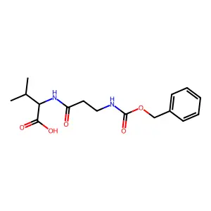 3-Methyl-2-[3-(phenylmethoxycarbonylamino)propanoylamino]butanoic acid structure