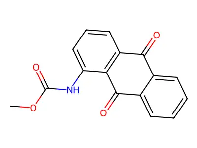 1-Methoxycarbonylamino-anthraquinone structure