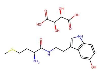 5-Hydroxytryptamide of methionine tartrate hydrate structure