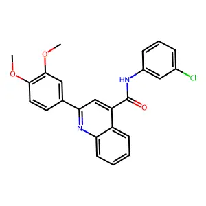 N-(3-chlorophenyl)-2-(3,4-dimethoxyphenyl)quinoline-4-carboxamide structure