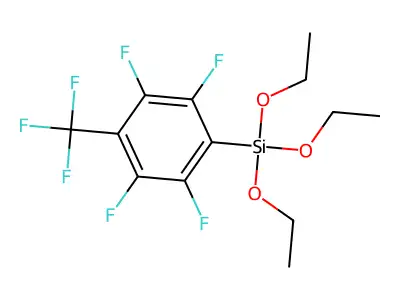 p-Trifluoromethyltetrafluorophenyltriethoxysilane structure