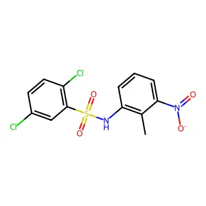 2,5-dichloro-N-(2-methyl-3-nitrophenyl)benzenesulfonamide structure