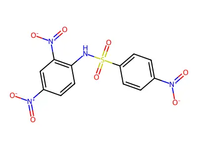 N-(2,4-dinitrophenyl)-4-nitrobenzenesulfonamide structure