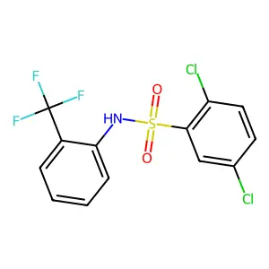 2,5-dichloro-N-[2-(trifluoromethyl)phenyl]benzenesulfonamide structure