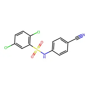 2,5-dichloro-N-(4-cyanophenyl)benzenesulfonamide structure