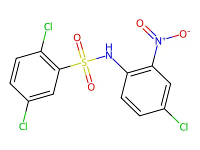 Benzenesulfonamide, 2,5-dichloro-N-(4-chloro-2-nitrophenyl)- structure