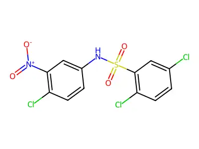 2,5-dichloro-N-(4-chloro-3-nitrophenyl)benzenesulfonamide structure