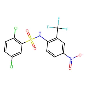2,5-Dichloro-N-[4-nitro-2-(trifluoromethyl)phenyl]benzene-1-sulfonamide structure