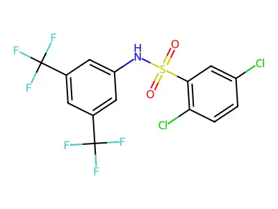 Benzenesulfonamide, N-[3,5-bis(trifluoromethyl)phenyl]-2,5-dichloro- structure