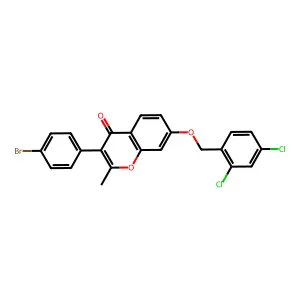 3-(4-Bromophenyl)-7-[(2,4-dichlorophenyl)methoxy]-2-methylchromen-4-one structure