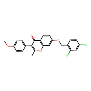 7-[(2,4-Dichlorophenyl)methoxy]-3-(4-methoxyphenyl)-2-methylchromen-4-one structure