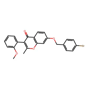 7-[(4-Bromophenyl)methoxy]-3-(2-methoxyphenyl)-2-methylchromen-4-one structure