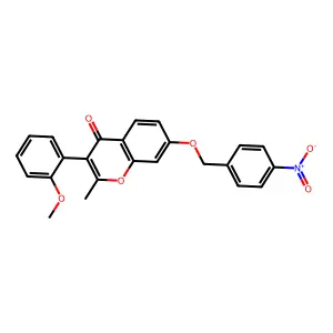 3-(2-Methoxyphenyl)-2-methyl-7-[(4-nitrophenyl)methoxy]chromen-4-one structure