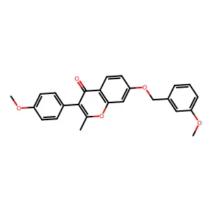 3-(4-Methoxyphenyl)-7-[(3-methoxyphenyl)methoxy]-2-methylchromen-4-one structure