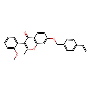 7-[(4-Ethenylphenyl)methoxy]-3-(2-methoxyphenyl)-2-methylchromen-4-one structure