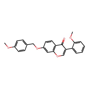 7-((4-methoxybenzyl)oxy)-3-(2-methoxyphenyl)-4H-chromen-4-one structure