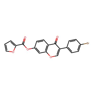 3-(4-bromophenyl)-4-oxo-4H-chromen-7-yl furan-2-carboxylate structure