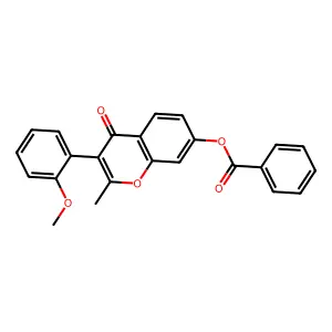 3-(2-methoxyphenyl)-2-methyl-4-oxo-4H-chromen-7-yl benzoate structure