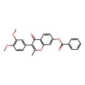 3-(3,4-dimethoxyphenyl)-2-methyl-4-oxo-4H-chromen-7-yl benzoate structure
