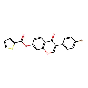 3-(4-bromophenyl)-4-oxo-4H-chromen-7-yl thiophene-2-carboxylate structure