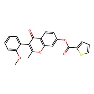 3-(2-methoxyphenyl)-2-methyl-4-oxo-4H-chromen-7-yl thiophene-2-carboxylate structure