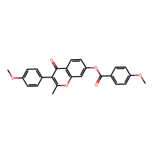 3-(4-methoxyphenyl)-2-methyl-4-oxo-4H-chromen-7-yl 4-methoxybenzoate structure