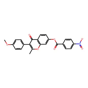 3-(4-methoxyphenyl)-2-methyl-4-oxo-4H-chromen-7-yl 4-nitrobenzoate structure