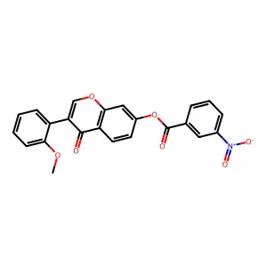 3-(2-methoxyphenyl)-4-oxo-4H-chromen-7-yl 3-nitrobenzoate structure