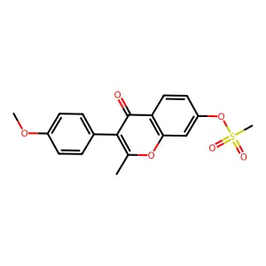 3-(4-methoxyphenyl)-2-methyl-4-oxo-4H-chromen-7-yl methanesulfonate structure