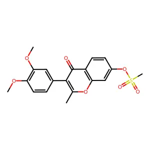 3-(3,4-dimethoxyphenyl)-2-methyl-4-oxo-4H-chromen-7-yl methanesulfonate structure
