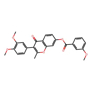 3-(3,4-dimethoxyphenyl)-2-methyl-4-oxo-4H-chromen-7-yl 3-methoxybenzoate structure