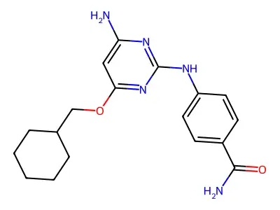 Benzamide, 4-[[4-amino-6-(cyclohexylmethoxy)-2-pyrimidinyl]amino]- structure