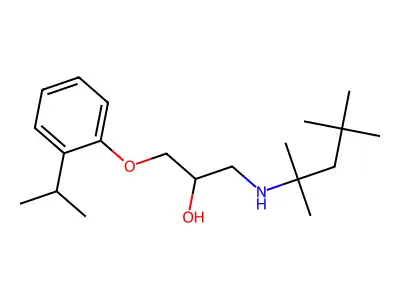 2-Propanol, 1-[2-(1-methylethyl)phenoxy]-3-[(1,1,3,3-tetramethylbutyl)amino]- structure