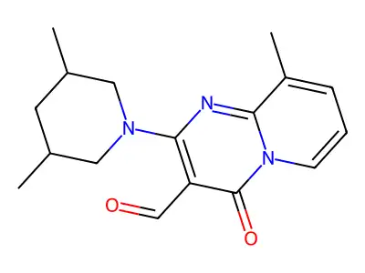 2-(3,5-Dimethylpiperidin-1-yl)-9-methyl-4-oxo-4H-pyrido[1,2-a]pyrimidine-3-carbaldehyde structure