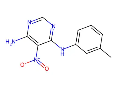 5-nitro-N4-(m-tolyl)pyrimidine-4,6-diamine structure
