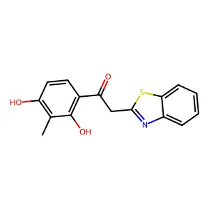 2-(1,3-Benzothiazol-2-yl)-1-(2,4-dihydroxy-3-methylphenyl)ethanone structure