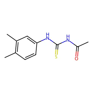 N-[(3,4-dimethylphenyl)carbamothioyl]acetamide structure