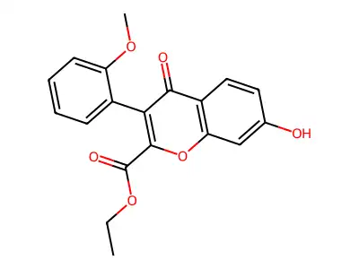 Ethyl 7-hydroxy-3-(2-methoxyphenyl)-4-oxochromene-2-carboxylate structure