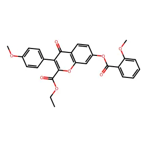 2-(Ethoxycarbonyl)-3-(4-methoxyphenyl)-4-oxochromen-7-yl 2-methoxybenzoate structure