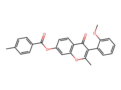 [3-(2-Methoxyphenyl)-2-methyl-4-oxochromen-7-yl] 4-methylbenzoate structure