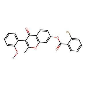 [3-(2-Methoxyphenyl)-2-methyl-4-oxochromen-7-yl] 2-bromobenzoate structure
