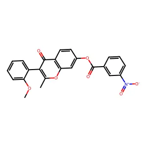 [3-(2-Methoxyphenyl)-2-methyl-4-oxochromen-7-yl] 3-nitrobenzoate structure
