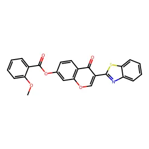 3-(benzo[d]thiazol-2-yl)-4-oxo-4H-chromen-7-yl 2-methoxybenzoate structure