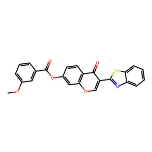 3-(benzo[d]thiazol-2-yl)-4-oxo-4H-chromen-7-yl 3-methoxybenzoate structure