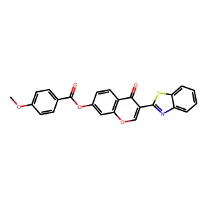 3-(benzo[d]thiazol-2-yl)-4-oxo-4H-chromen-7-yl 4-methoxybenzoate structure