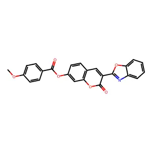 3-(benzo[d]oxazol-2-yl)-2-oxo-2H-chromen-7-yl 4-methoxybenzoate structure