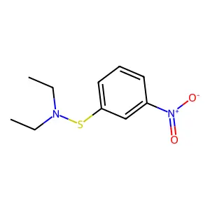 N-ethyl-N-(3-nitrophenyl)sulfanylethanamine structure