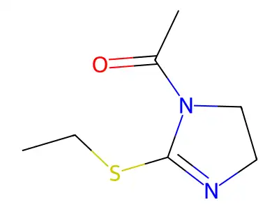 1H-Imidazole, 1-acetyl-2-(ethylthio)-4,5-dihydro- structure